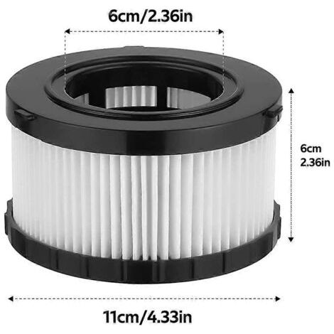 NALOOKAMIC Lot de 4 filtres HEPA DC5151H pour aspirateurs eau et poussière DEWALT DC5151H, DC515, DCV517 et DCV517B, avec 8 manchons filtrants en mousse.