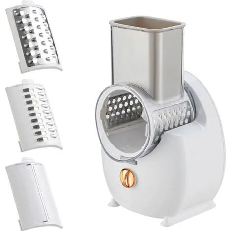 Trancheuse à légumes électrique multifonctionnelle portable pour la cuisine, moderne et simple (blanche) (1/5)