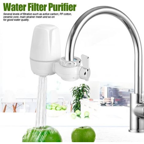 Filtre à eau de robinet Purificateur d\'eau Ffiltre de montage de robinet avec noyau en céramique lavable (1/4)