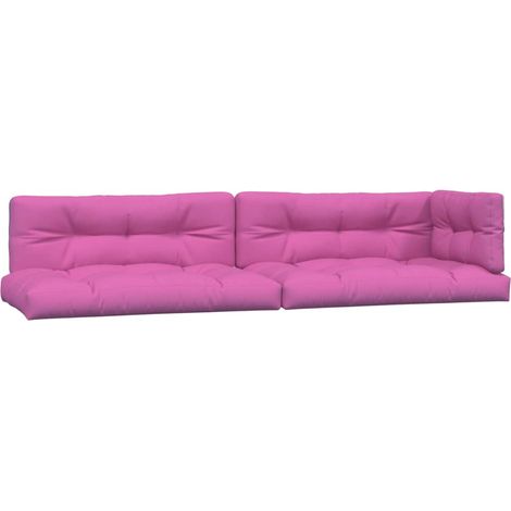 Coussin d'extérieur，Coussins de palette lot de 5 rose tissu CFW655063 (1/5)