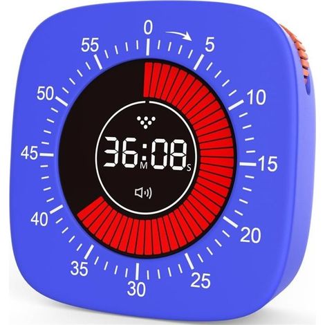 Timer visivo per bambini, timer digitale con conto alla rovescia di 60 minuti, timer gratuito per (1/5)
