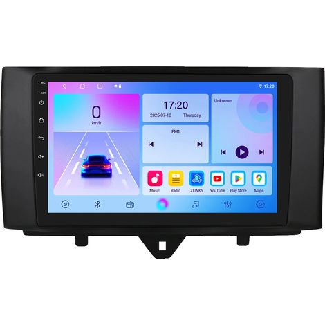 Autoradio, dimensioni dello schermo, compatibilità con smartphone, compatibile con Smart fortwo 451 2011-2015, T4 CP-4Core-4G 64G (1/2)