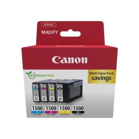 Multipack cartouches d'encre - CANON - PGI-1500 Noir/Cyan/Magenta/Jaune (1/3)