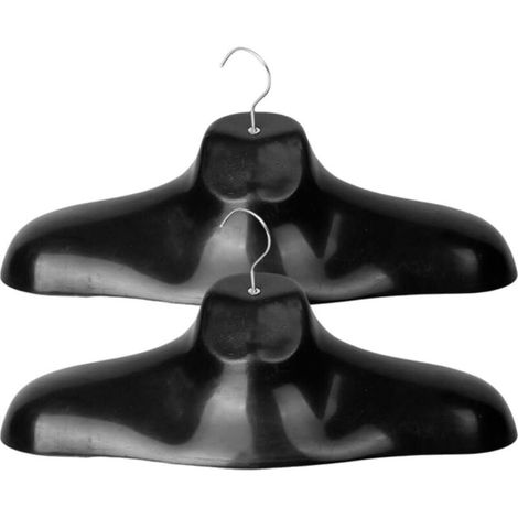Bardusch-Lot de 2 cintres plastique extra-épais épaules larges, usage quotidien adulte, type mannequin masculin (1/5)