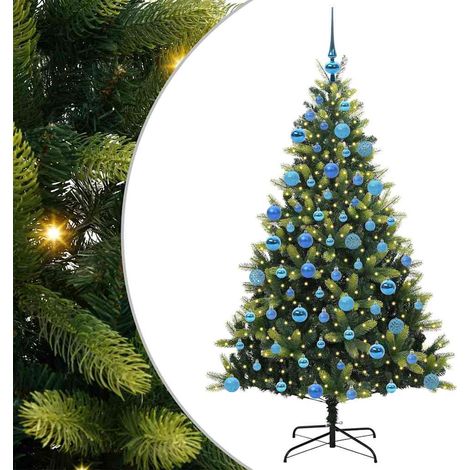 Árbol de Navidad Artificial Plegable 300 LEDs Verde 180 cm vidaXL