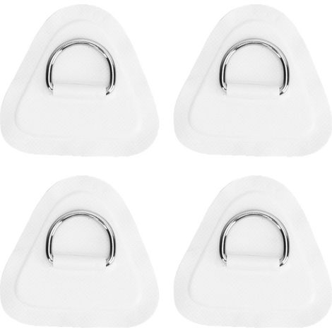 Set mit 4 D-Ringen aus Edelstahl für Schlauchboote, Surfbretter, Schlauchkanus und Stand-Up-Paddleboards (weiß) (1/5)