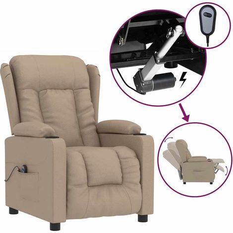 Maison Exclusive - Relaxsessel Elektrisch Cappuccino-Braun Kunstl (1/5)
