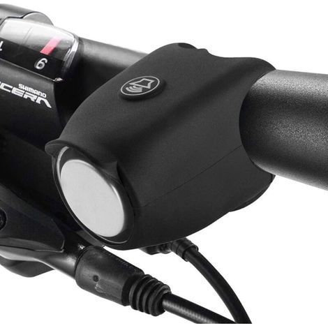 Klaxon Vélo, Sonnette électrique Sonnette pour Velo Trotinette, électronique Mini Avertisseur Sonore Cloche E-Bell étanche Coque en Silicone Bell noir (1/5)