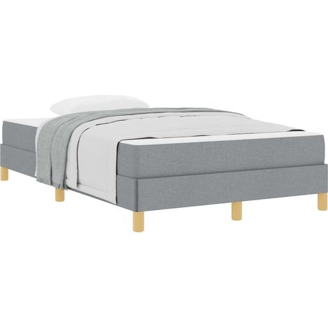 Maison Exclusive - Letto a molle con materasso Grigio chiaro 120 x 190 cm Tessuto