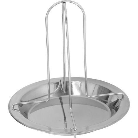 Vertikaler Hähnchenbratrost aus Edelstahl, langlebig und antihaftbeschichtet, ideal für Campingausflüge. (1/4)