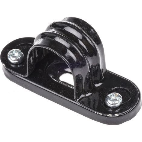 Rs Pro – Clip serre-câbles à visser en acier – Ø max 20mm – Fixation par vis – Pack de 50 unités pour câbles de 20mm