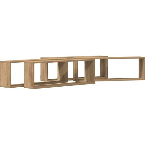 Maison Exclusive - Scaffali da parete 4 pcs Rovere Artigianale 80 x 15 x 26 cm