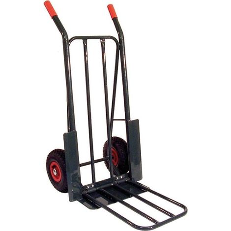 Altrad – Diable professionnel 250kg – Bavette rabattable – Acier renforcé – Roues increvables 260mm – Pour chantiers et manutention lourde