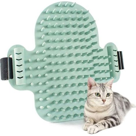 Brosse d'angle pour chat, jouet amusant pour chat, brosse d'angle murale auto-toilettante pour chat,massage pour soulager les,ve (1/5)