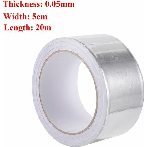 Tigrezy 20 m Aluminiumfolie, selbstklebendes Dichtungsband, hitzebeständig, wasserdicht, für Gartenrohre, Rohrrettung, Reparatur, Stop-Lecks, Klebeband