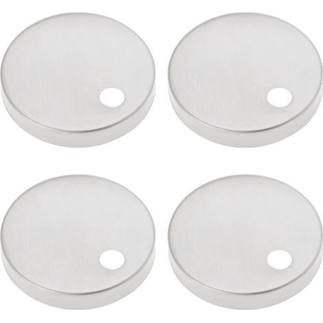 4 Pièces Couvercle Charnière Siège Toilette 55mm Diamètre Fixations Charnière Siège Toilette Couvre en Acier Inoxydable Couvertures Décoratives Fixation Supérieure Cuvette Toilette Argent (1/5)