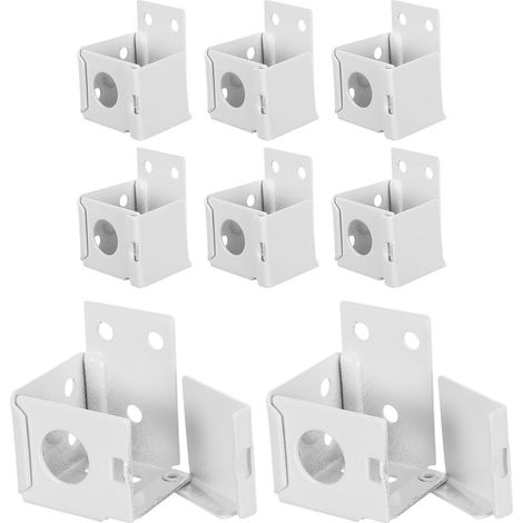 8pièces Supports Métalliques pour Stores avec Profil Mince Compatibles avec Stores Vénitiens et Rideaux Montage Facile (1/5)