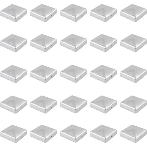 25x Pfostenkappe verzinkt 71 mm Pyramide Abdeckkappe für Pfosten 7 x 7 cm (1/4)