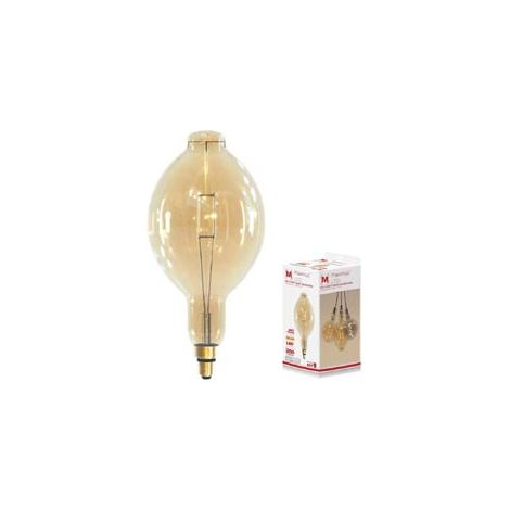 LAMPADA A BULBO GIGANTE LED VINTAGE E27  4w  2200  °K calda  350 lm  180x380h    MAXIMUS