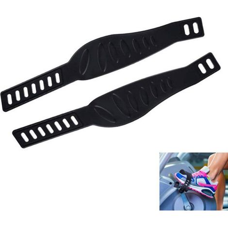 Sangle de Pédale - 33 cm - Réglable en Caoutchouc - Pour Home Trainer et Vélo d'Appartement - 1 Paire (1/5)