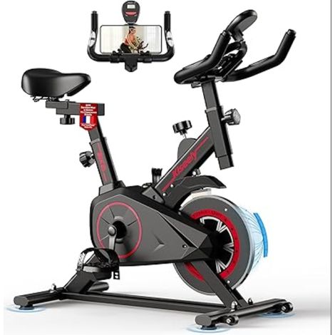 Vélo d'appartement silencieux résistance magnétique réglable écran LCD selle ergonomique cycling indoor home gym (1/5)