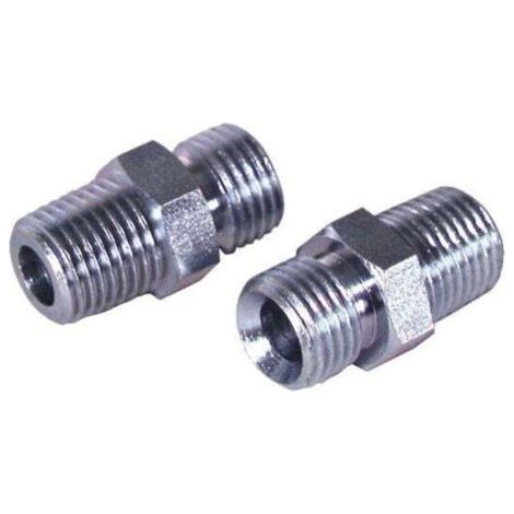 Green Mobility-Raccord pneumatique , acier inoxydable, injecteur de carburant, DN8, filetage droit hexagonal 1/4", connecteur mâle droit double filetage haute pression durable (1/4)