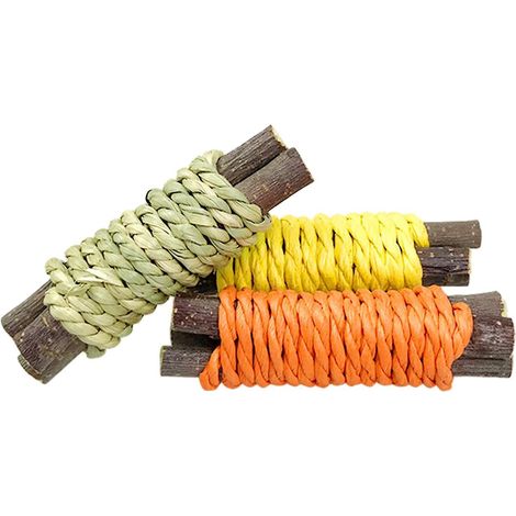 Bâtonnets à mâcher pour animaux de compagnie, jouets de nettoyage des dents, lot de 3, résistants aux déchirures. (1/4)