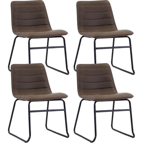 Set mit 4 industriellen Esszimmerstühlen Mark Taupe aus (1/5)