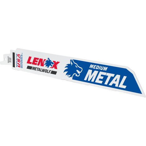 Lenox MetalWolf Wave Edge Reciprocating Saw Blade – 229 x 25 x 1.1mm, 18 TPI, Pack of 5