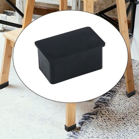 4 piezas，Protectores para patas de mesa y silla，Protectores de muebles de PVC y caucho，Protectores de patas，3 x 6 cm，Negro (1/3)