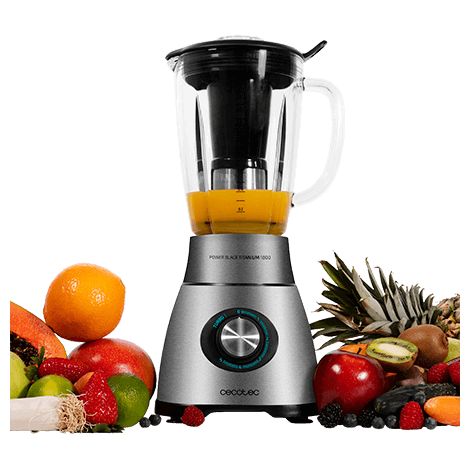 Mixeur - CECOTEC - Power Black Titanium - 2500 W - 1,8 L - Bol en verre - Inox / Noir (1/5)