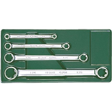 Jeu de clés TORX 4 pcs. E6-E24, pour profil Torx extérieur (1/4)