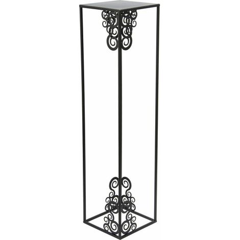 Moderno soporte para flores de pie, 80 cm, color negro (1/5)