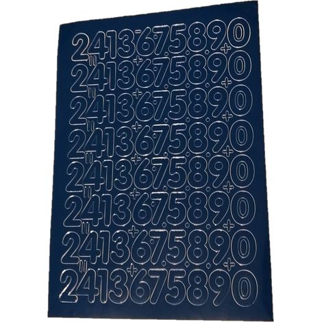 Numeri autoadesivi in lamina, 3,5 cm, blu