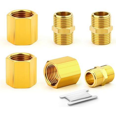 Raccord Laiton 1/4" BSP Mamelon Manchon Hexagon