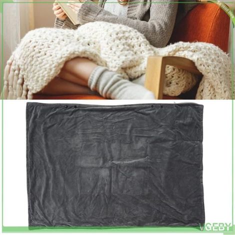 Couverture chauffante - FAFEICY - USB - 3 niveaux de chaleur - Tissu doux - Portable gris (1/5)
