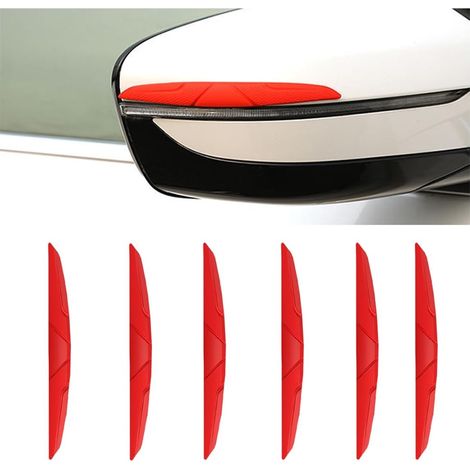 6 Pièces Voiture Bandes Anti Collision, Bande De Protection Anti-Frottement Pare-Chocs, Protecteur De Bord De Porte Latérale Anti-Rayures pour Voiture, pour Tous Les Véhicules SUV(Rouge)