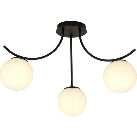 Emibig plafoniera Boston 3 luci E14 nero/opal dimmer (1/5)