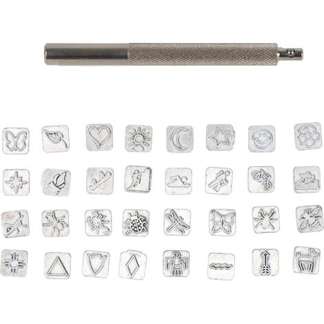 32 pièces kit de poinçons en cuir animaux mignons, outils de gaufrage DIY pour artisanat en cuir, set de tampons motifs animaux (1/5)