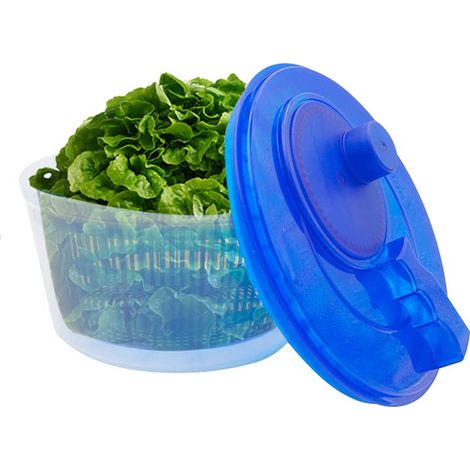 Centrifuga per Insalata e Verdure Manuale da 3 Litri - Mis. 23x13 cm - Ciotola lava insalata - Blu (1/5)