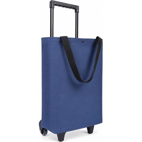 Chariot De Courses Pliable 30L,Sac De Courses 2 En 1 À Roulettes,Chariot Pliable En Oxford Déperlant Avec Capacité De Charge[CA15] (1/5)