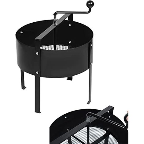 Tamis de jardin manuel - Diamètre : 40 cm - Tamis à passage efficace - En acier de qualité supérieure - Avec broche rotative - Tamis de terre - Pour le jardin, le sable, le compost, etc NAIZY (1/5)