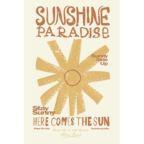 Tableau sur verre synthétique sunshine paradise 65x97 cm - Impression sur Verre synthétique - Image HD  imprimée sur Verre synthétique - Tableau mural décoratif - Fabriqué en France (1/5)