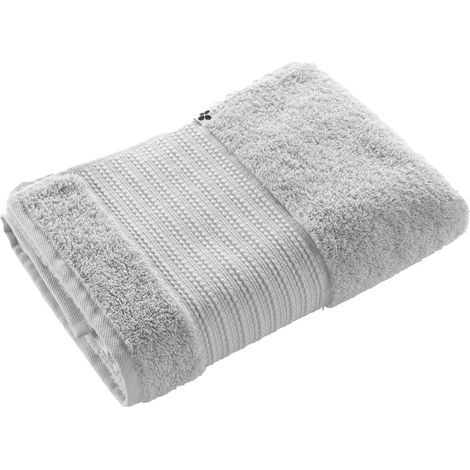 EMMA - Serviette de Douche 70x130cm en Coton Bio Coloris Nuage (1/5)