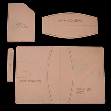 Gabarit en cuir transparent acrylique pour la fabrication artisanale de couvertures de cahiers (outil de bricolage) (1/5)