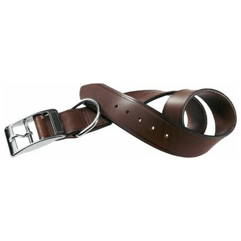 Ferplast VIP C Collare per cani in cuoio di toro - 8 misure. Variante C25/53 - Misure: A: 45-53 cm B: 25 mm - Marrone (1/4)