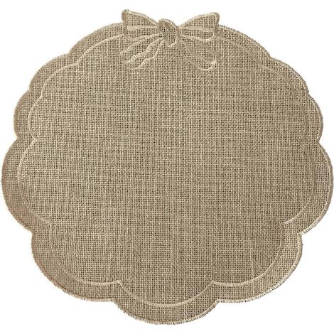 Set de table en forme de pétale – avec broderie nœud et isolation thermique – pour salle à manger (1/5)