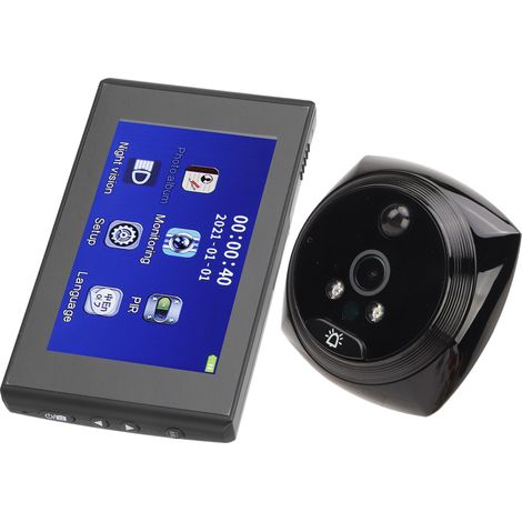 Visiophone intelligent 4,5 pouces HD, caméra électronique avec détection de mouvement, sonnette vidéo sans fil pour porte (1/5)