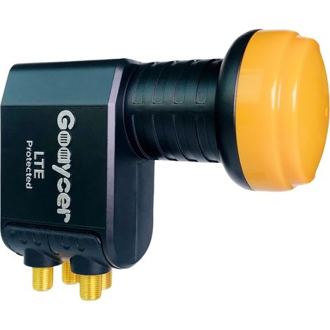 Quad LNB numérique 4 voies HD 4K, avec filtre LTE, fiche plaquée or, protection contre les intempéries, 3D (1/5)