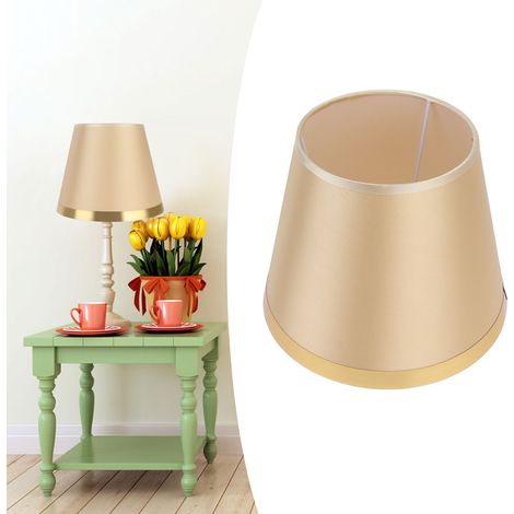 Moderner Lampenschirm im europäischen Stil aus Stoff für Tisch- oder Stehlampe E27 – Artikelnummer PX128 – Gold (1/5)